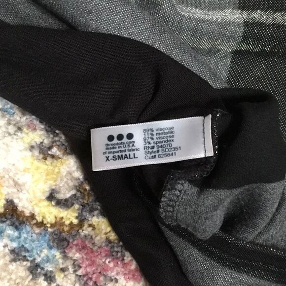 Three Dots metallic top. Perfect holiday top.NWOT - Picture 6 of 8